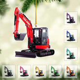 Personalized Excavator Christmas Ornament, Custom Excavator Ornament, Construction Christmas Ornaments Excavator Gift 2024, Heavy Equipment Ornaments, Construction Vehicle Worker Tree Ornament (E4)